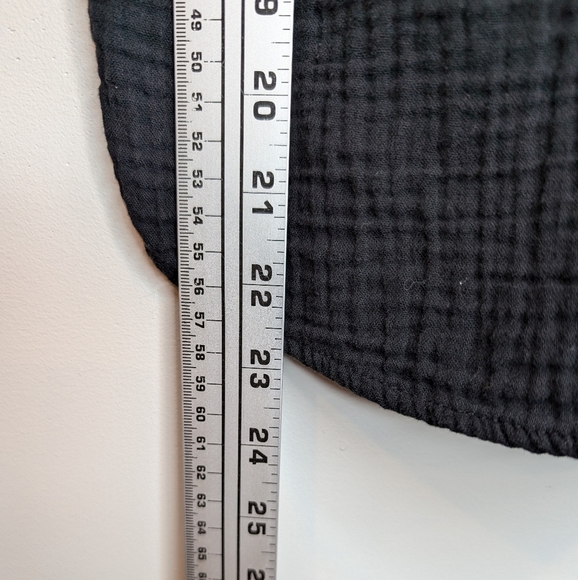 Old Navy Black Gauze Cotton Double V Neck Sleeveless Tank Top Women Small - Picture 6 of 8